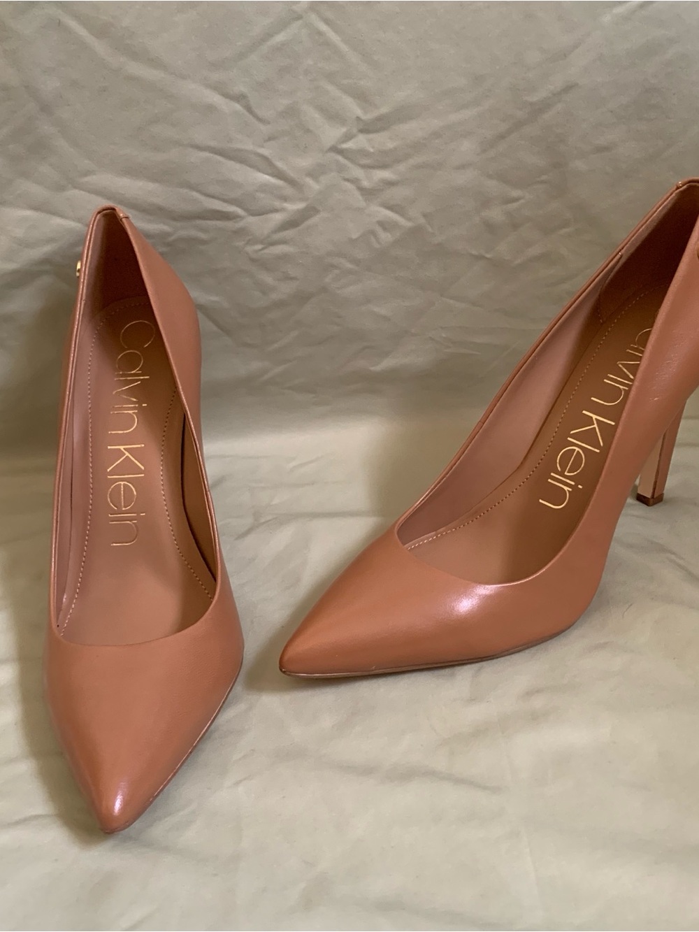 Calvin Klein Blush Pink Pointed-Toe Stiletto Pumps